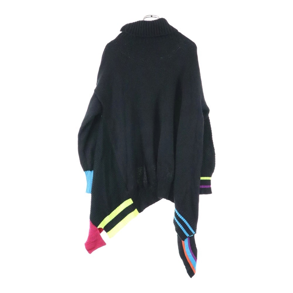 DIESEL(ディーゼル) アシンメトリー プルオーバー ニットセーター ブラック レディース