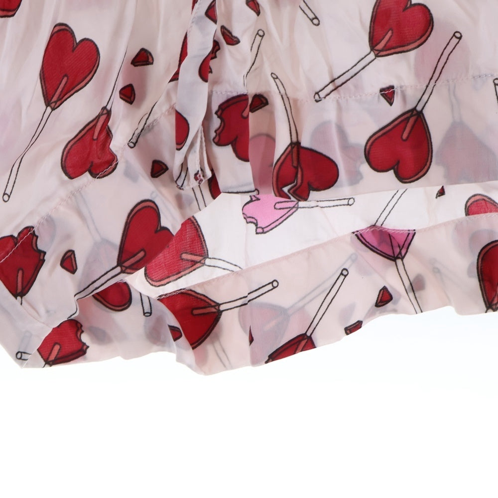 DIESEL(ディーゼル) ハート総柄 半袖シャツ ピンク レディース