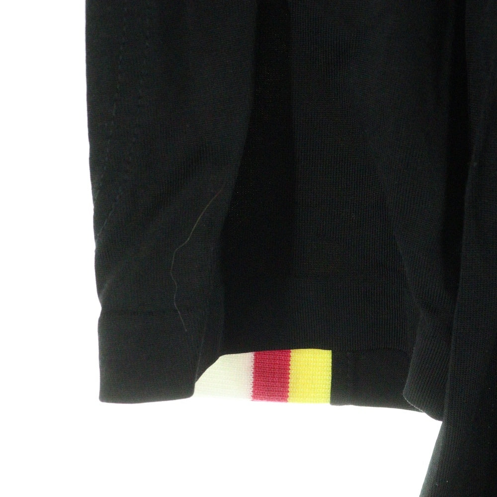 DIESEL(ディーゼル) 刺繍プリント シアー クルーネック 長袖カットソー ブラック レディース