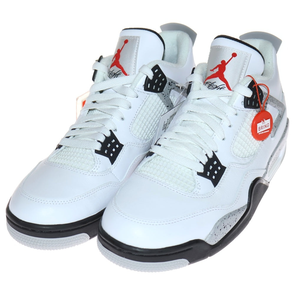 NIKE(ナイキ) 【観賞用 2015年製】 AIR JORDAN 4 RETRO OG WHITE CEMENT 840606-192 エアジョーダン 4 レトロ ホワイトセメント ハイカットスニーカー US9.5/27.5cm ホワイト