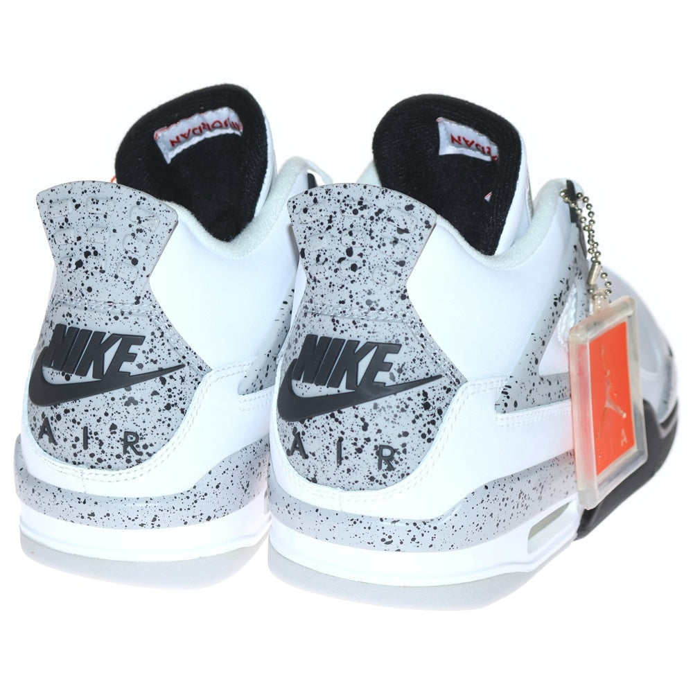 NIKE(ナイキ) 【観賞用 2015年製】 AIR JORDAN 4 RETRO OG WHITE CEMENT 840606-192 エアジョーダン 4 レトロ ホワイトセメント ハイカットスニーカー US9.5/27.5cm ホワイト