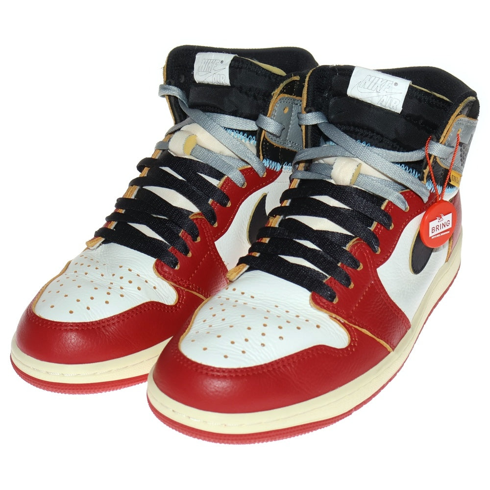 NIKE(ナイキ) ×UNION AIR JORDAN 1 RETRO HIGH OG CHICAGO HV8563-600 ユニオン エアジョーダン1 ハイカットスニーカー US9/27.0cm レッド/グレー