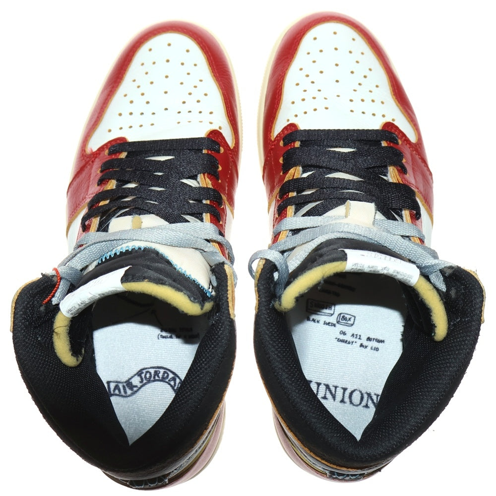 NIKE(ナイキ) ×UNION AIR JORDAN 1 RETRO HIGH OG CHICAGO HV8563-600 ユニオン エアジョーダン1 ハイカットスニーカー US9/27.0cm レッド/グレー