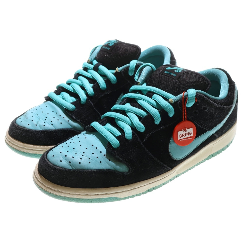 NIKE SB(ナイキエスビー) 【観賞用 2012年製】DUNK LOW CLEAR JADE 304292-030 ダンク クリア ジェイド ローカットスニーカー US9/27.0cm ブラック/ブルー