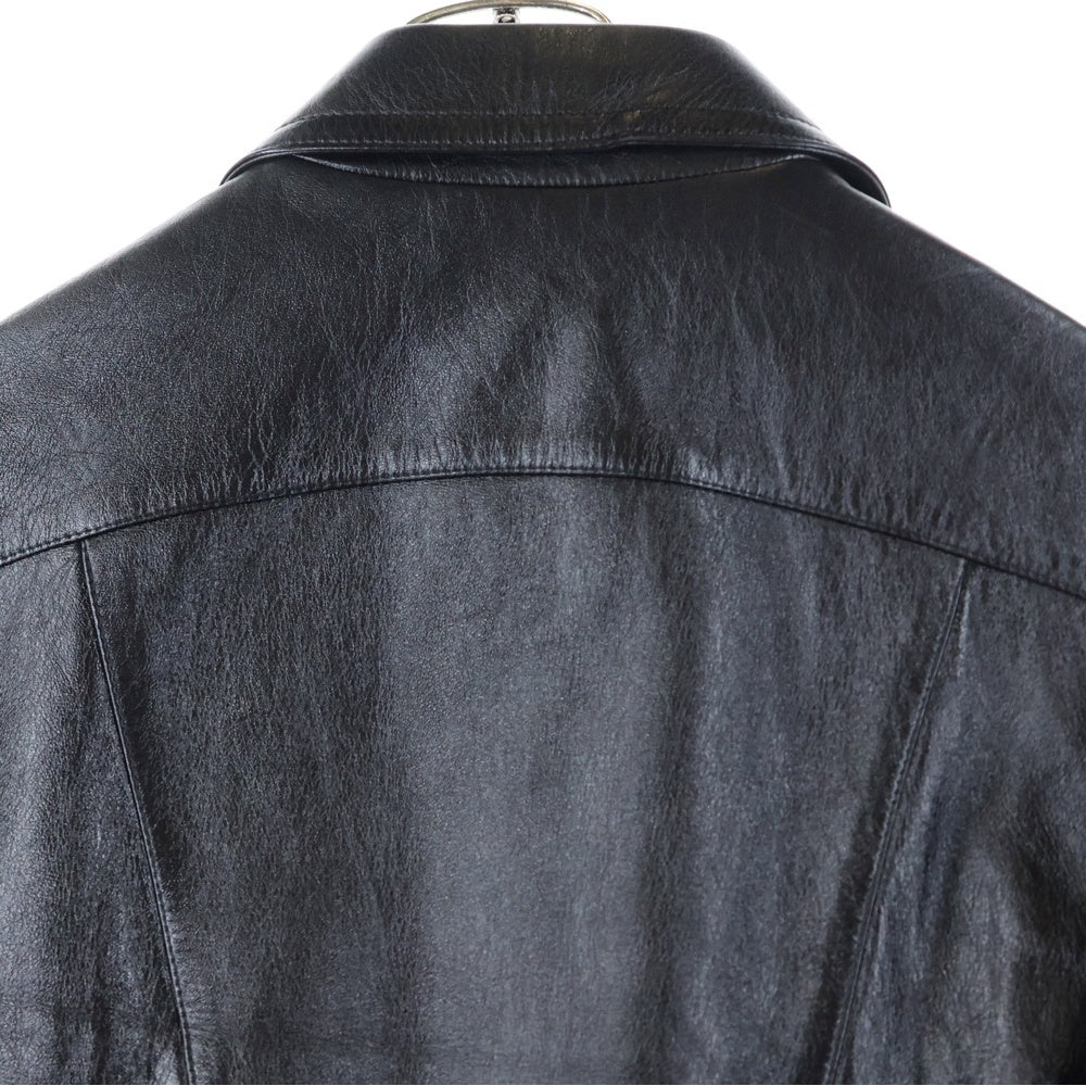 CELINE(セリーヌ) エディ期 ラムスキン ルーズブルゾン レザージャケット ブラック 2E525968H