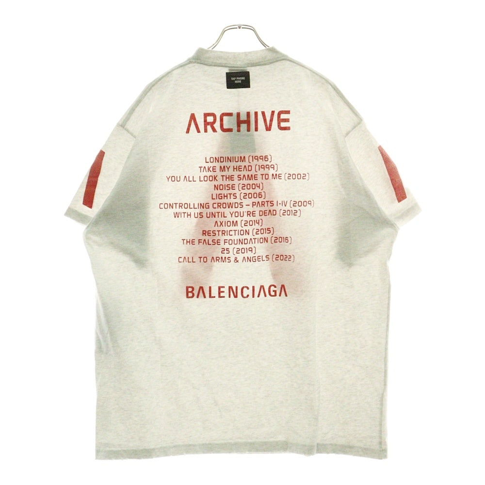BALENCIAGA(バレンシアガ) 24SS Archive Oversized T-Shirt アーカイブシリーズ 半袖Tシャツ グレー 739028 TQVA1