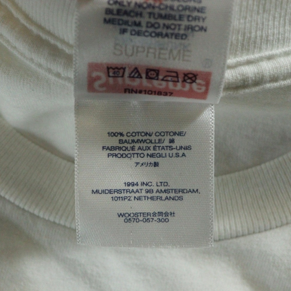 SUPREME(シュプリーム) 23AW Worship 両面プリント 半袖クルーネックTシャツ ホワイト