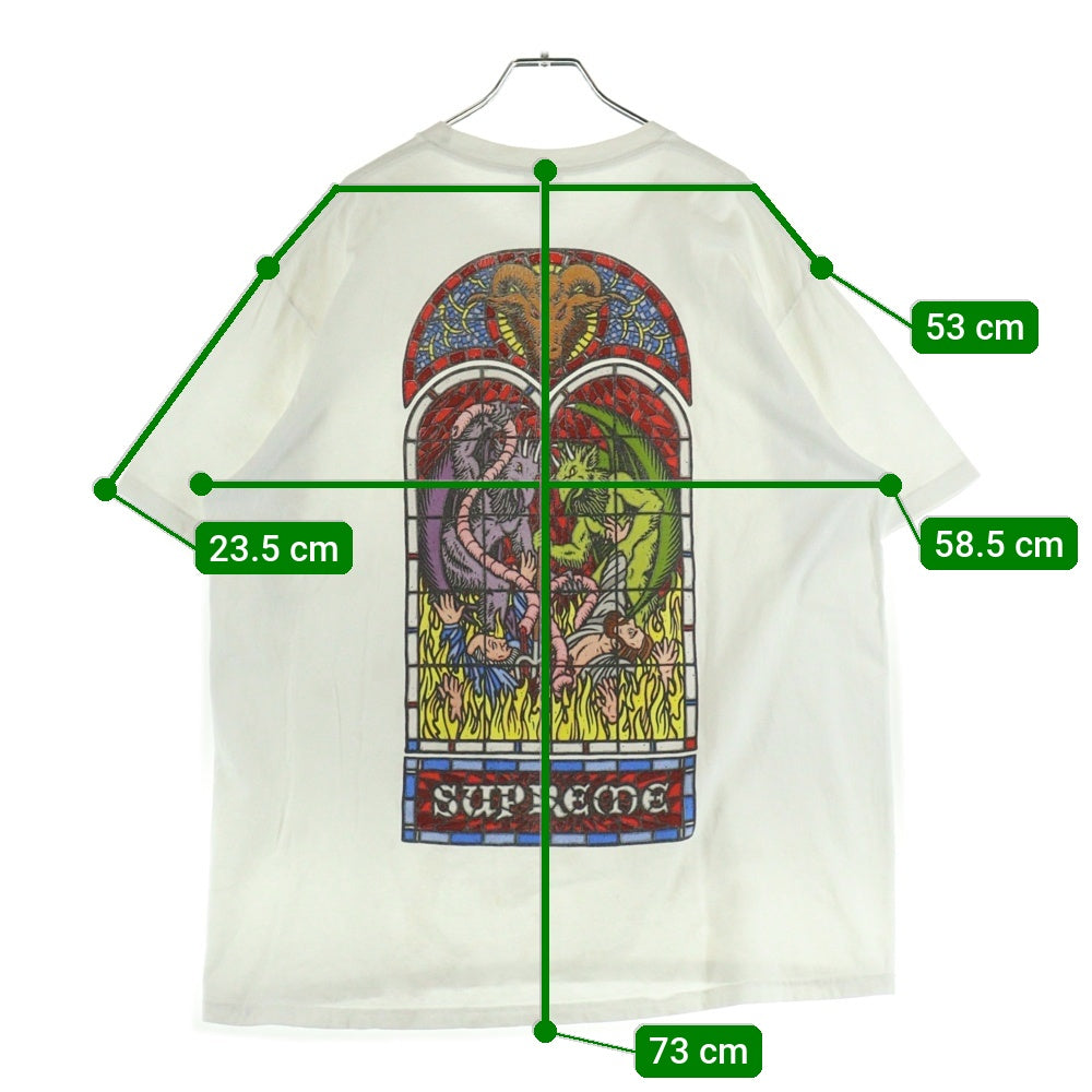 SUPREME(シュプリーム) 23AW Worship 両面プリント 半袖クルーネックTシャツ ホワイト