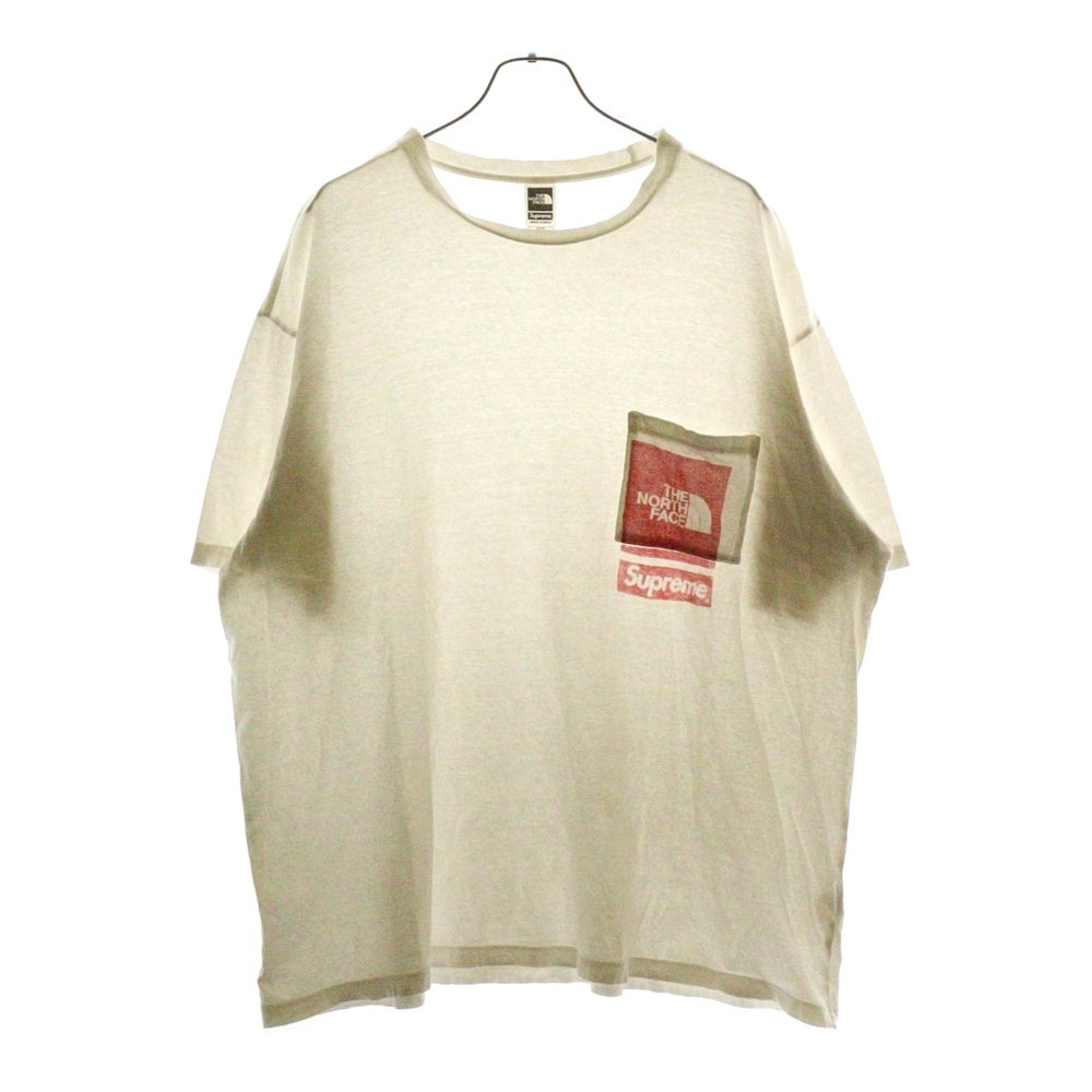 SUPREME(シュプリーム) 23SS ×THE NORTH FACE PC PRINTED S/S POCKET TEE ザノースフェイス 半袖Tシャツ カットソー ホワイト NT023091