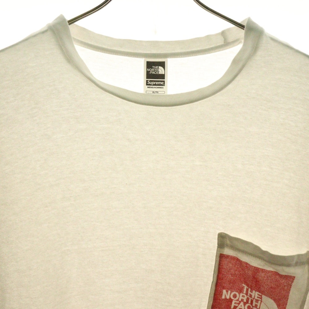 SUPREME(シュプリーム) 23SS ×THE NORTH FACE PC PRINTED S/S POCKET TEE ザノースフェイス 半袖Tシャツ カットソー ホワイト NT023091