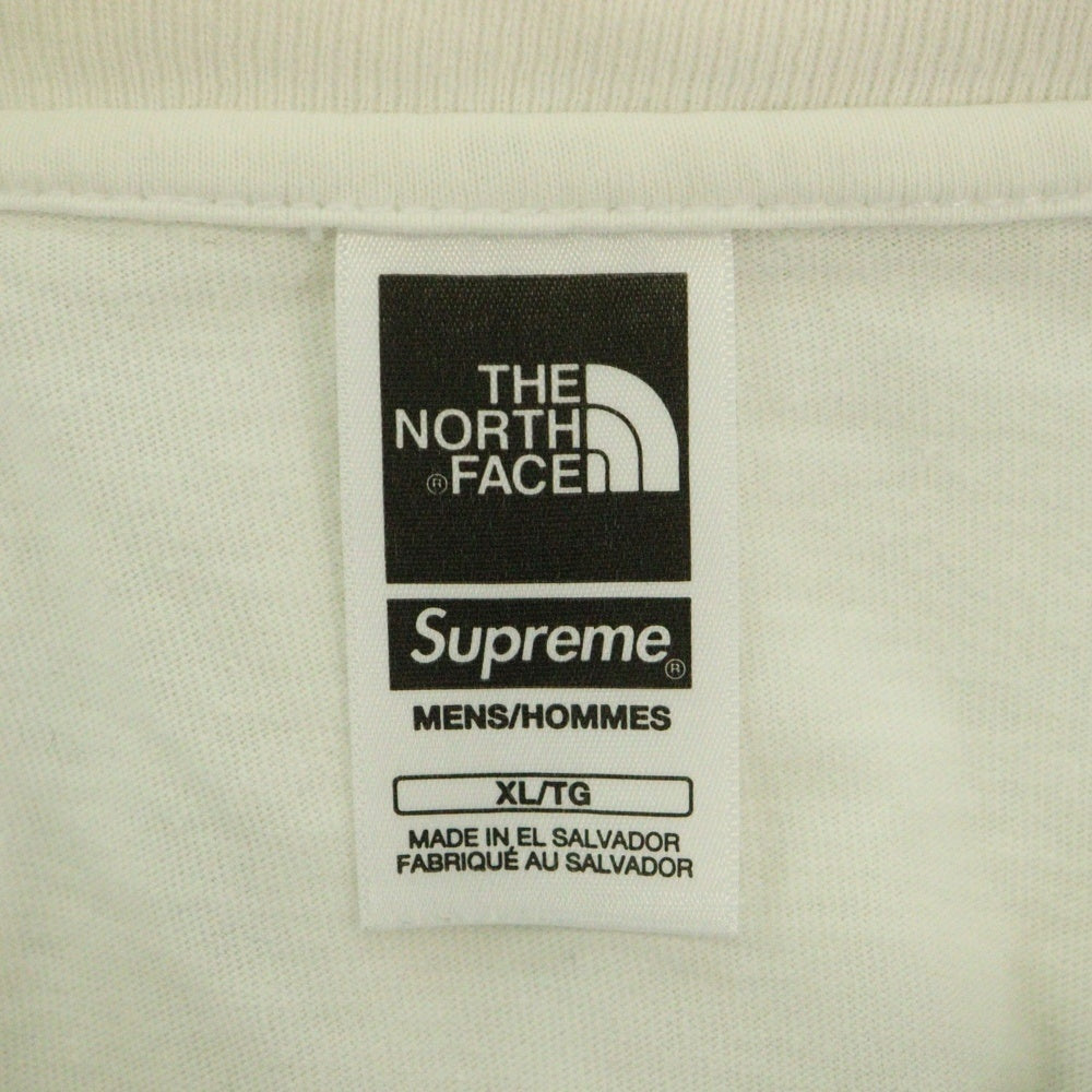 SUPREME(シュプリーム) 23SS ×THE NORTH FACE PC PRINTED S/S POCKET TEE ザノースフェイス 半袖Tシャツ カットソー ホワイト NT023091