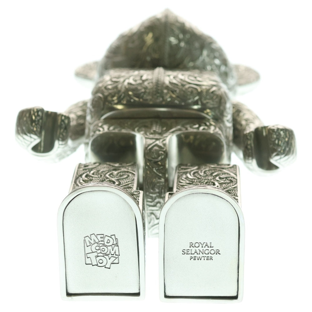 MEDICOM TOY(メディコムトイ) ×BAPE(R) ×ROYAL SELANGOR SHARK ベイプ アベイシングエイプ ロイヤル セランゴール ベアブリック シャーク フィギュア 人形 シルバー