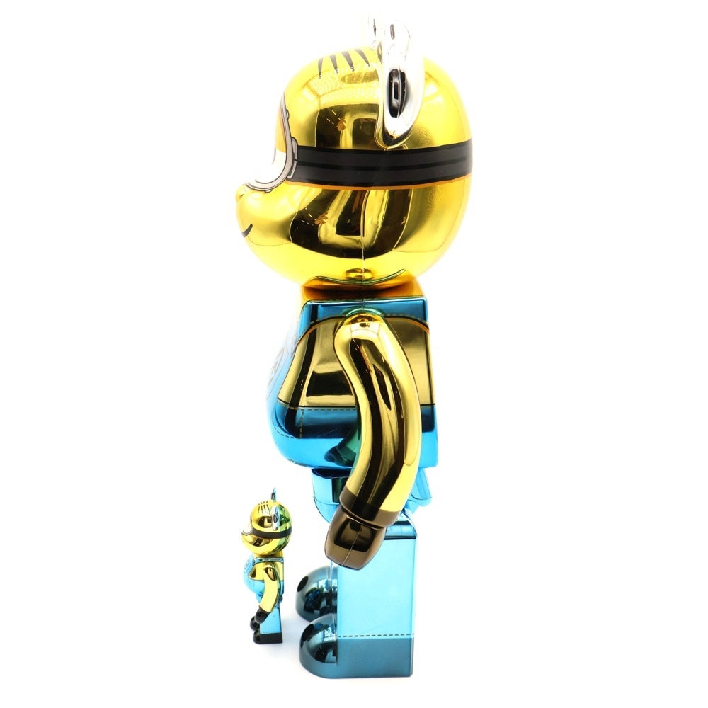 MEDICOM TOY(メディコムトイ) BE@RBRICK STUART Chrome Ver. 100% & 400% ベアブリック スチュアート 人形 フィギュア イエロー/ブルー