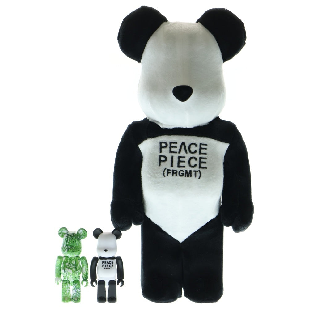 MEDICOM TOY(メディコムトイ) ×fragmentdesign BE@RBRICK PANDA 100% & 400% フラグメントデザイン ベアブリック パンダ 人形 フィギュア ブラック/ホワイト