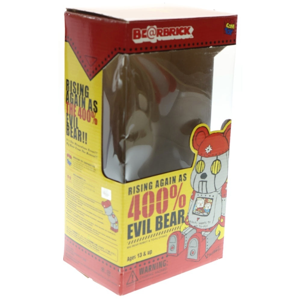MEDICOM TOY(メディコムトイ) BE@RBRICK EVIL BEAR 400% ベアブリック エビルベアー 人形 フィギュア レッド/シルバー