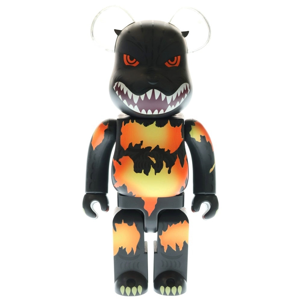 MEDICOM TOY(メディコムトイ) BE@RBRICK ゴジラ VS デストロイア デスゴジバーニング版 400% ベアブリック 人形 フィギュア ブラック/オレンジ