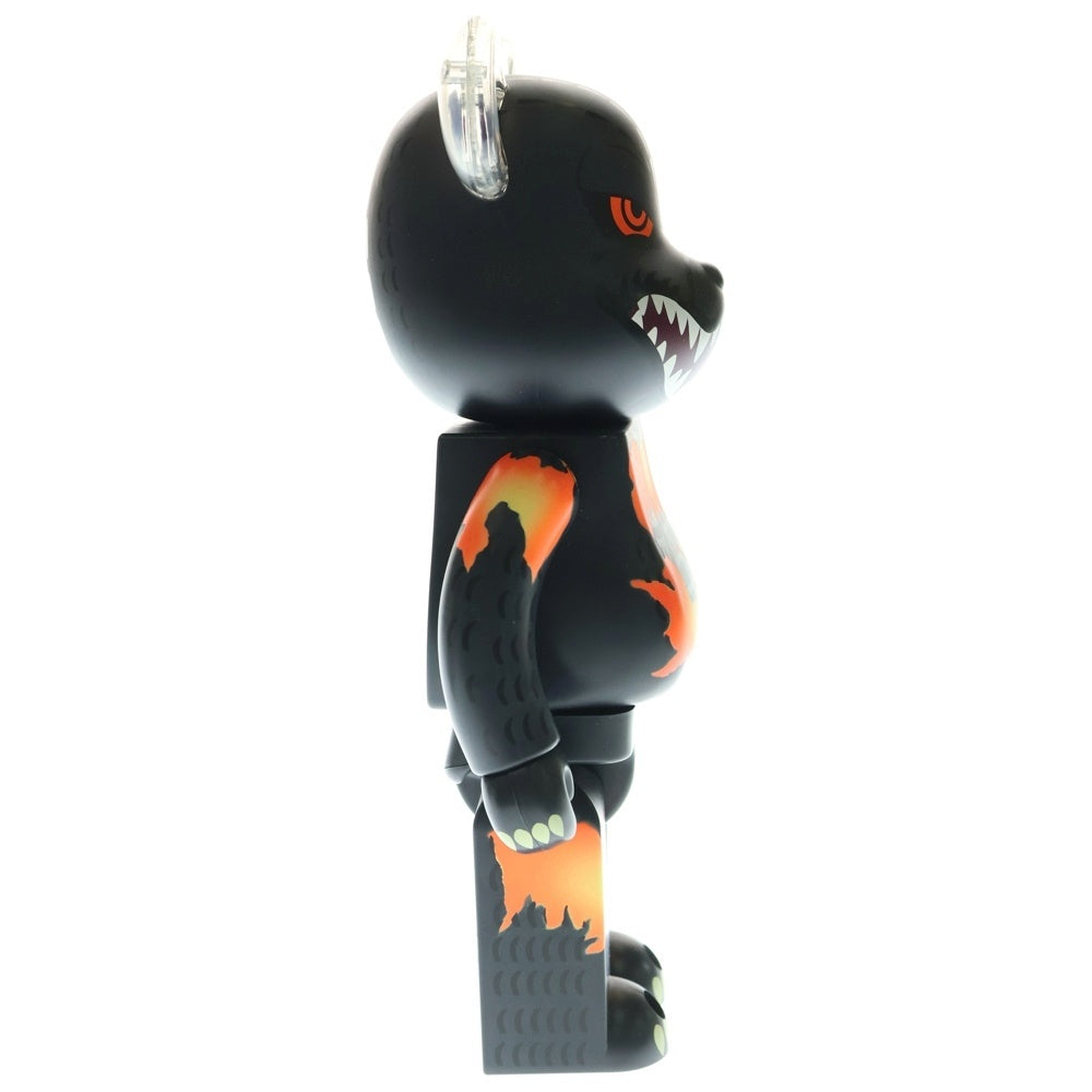 MEDICOM TOY(メディコムトイ) BE@RBRICK ゴジラ VS デストロイア デスゴジバーニング版 400% ベアブリック 人形 フィギュア ブラック/オレンジ