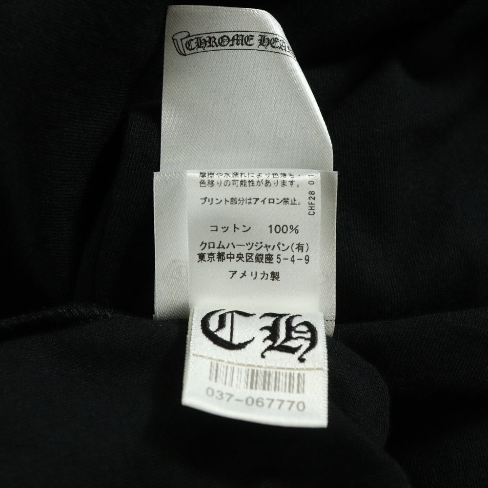 CHROME HEARTS(クロムハーツ) CH SCROLL LABEL スクロールラベル アームプリント クルーネック 長袖Tシャツ カットソー ブラック