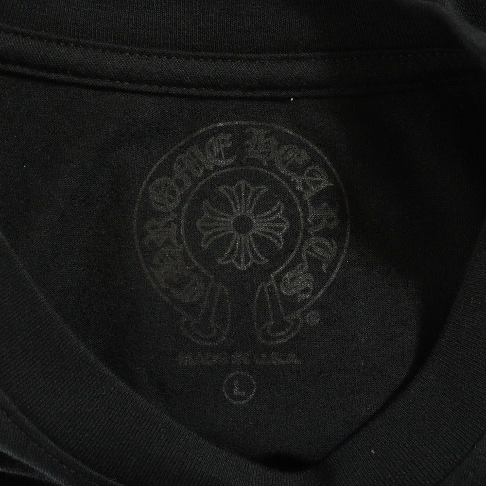 CHROME HEARTS(クロムハーツ) CH SCROLL LABEL スクロールラベル アームプリント クルーネック 長袖Tシャツ カットソー ブラック