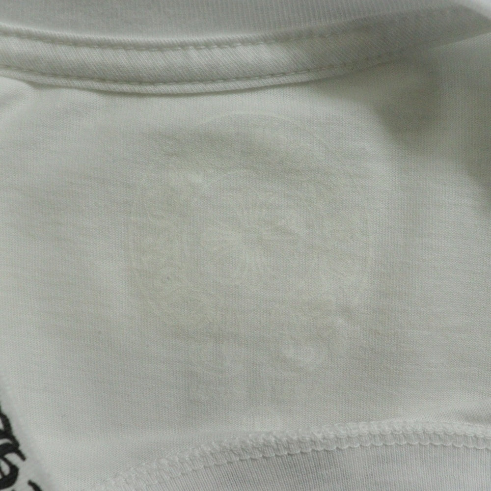 CHROME HEARTS(クロムハーツ) NECK LOGO L/S TEE ネックロゴ プリント長袖Tシャツ カットソー ホワイト