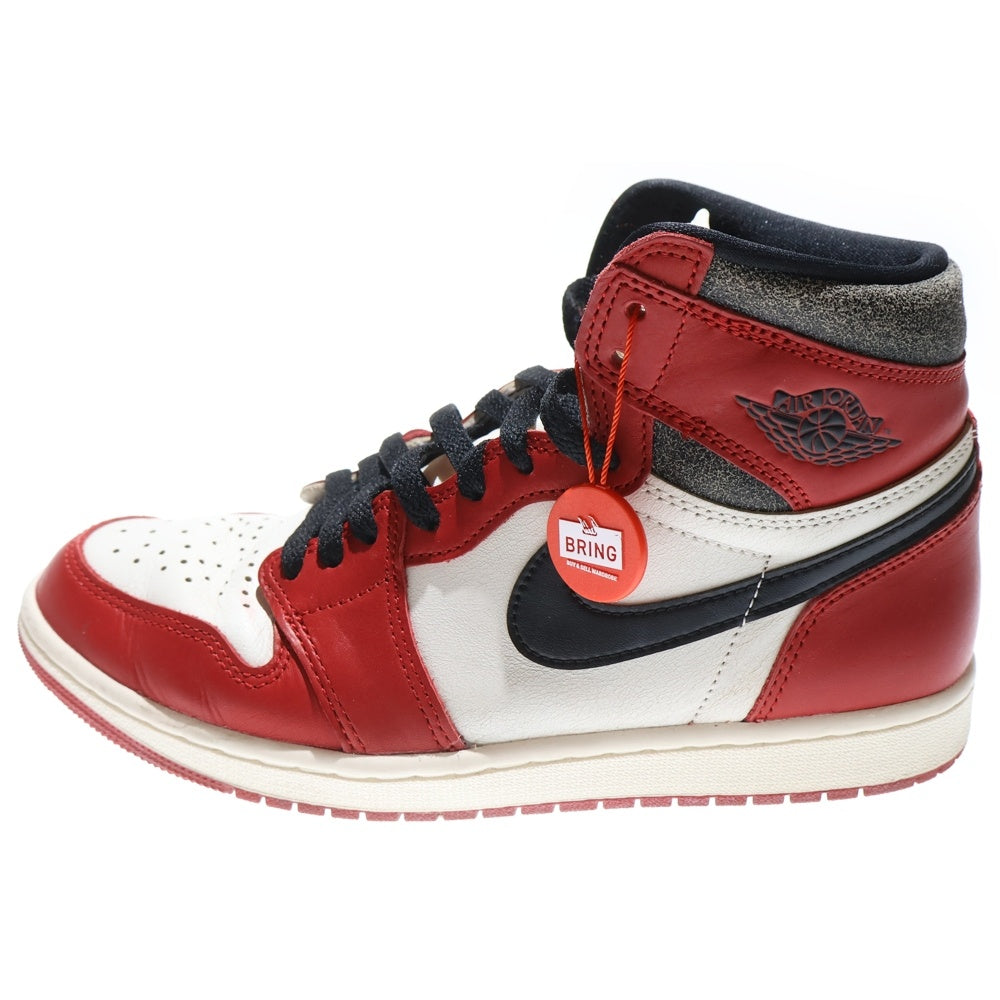 NIKE(ナイキ) AIR JORDAN 1 エアジョーダン1 シカゴ ロストアンドファウンド ハイカットスニーカー ホワイト/レッド US8.5/26.5cm DZ5485-612