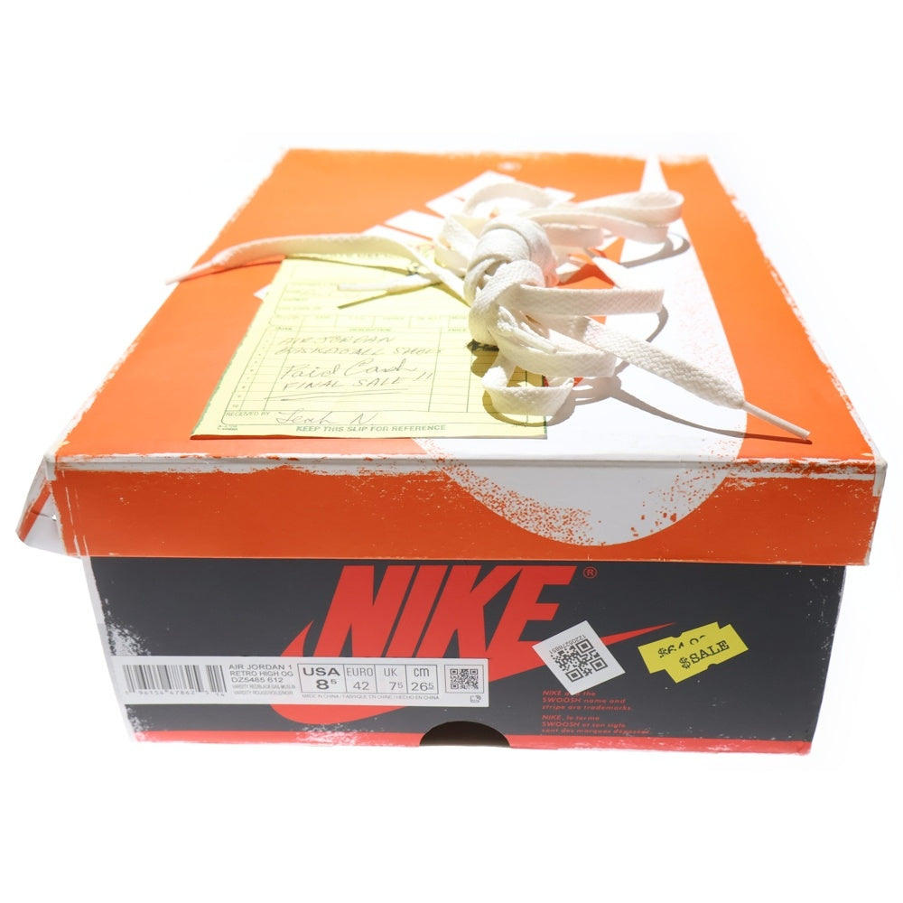 NIKE(ナイキ) AIR JORDAN 1 エアジョーダン1 シカゴ ロストアンドファウンド ハイカットスニーカー ホワイト/レッド US8.5/26.5cm DZ5485-612