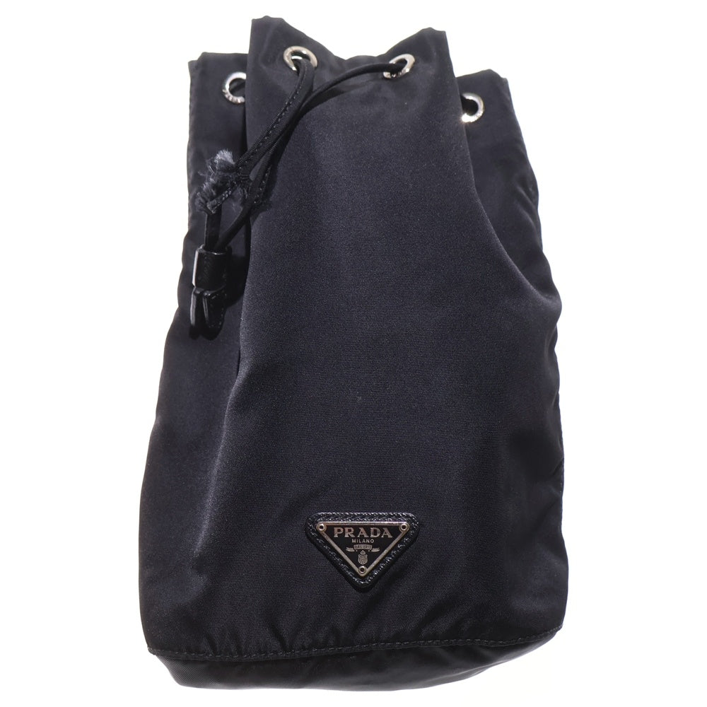 PRADA(プラダ) ナイロン 巾着ポーチ ハンドバッグ ブラック