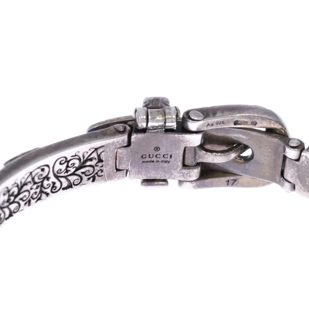 GUCCI(グッチ) ガーデン タイガーヘッド バングル ブレスレット ブルー/シルバー