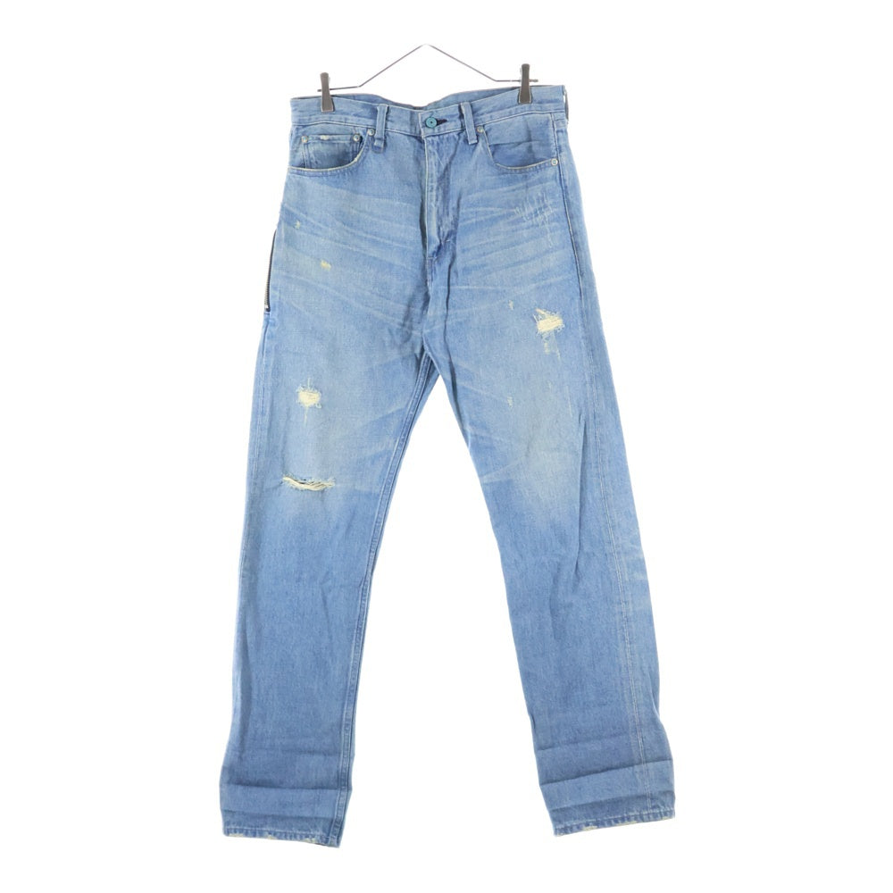 Levi's Fenom(リーバイス フェノム) ×fragment design Turquoise Package フラグメント デザイン ジップフライ シンチバック ダメージ加工 デニムパンツ インディゴ FM360-0008