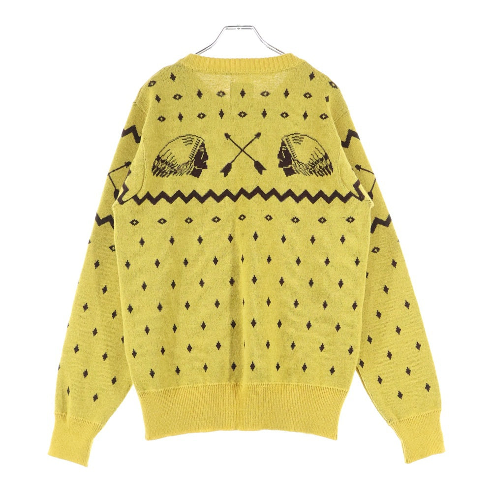 VISVIM(ヴィスヴィム) 17AW VNTG NATIVE JACQUARD KNIT 117205012003 ネイティブ ジャガード ニット セーター イエロー
