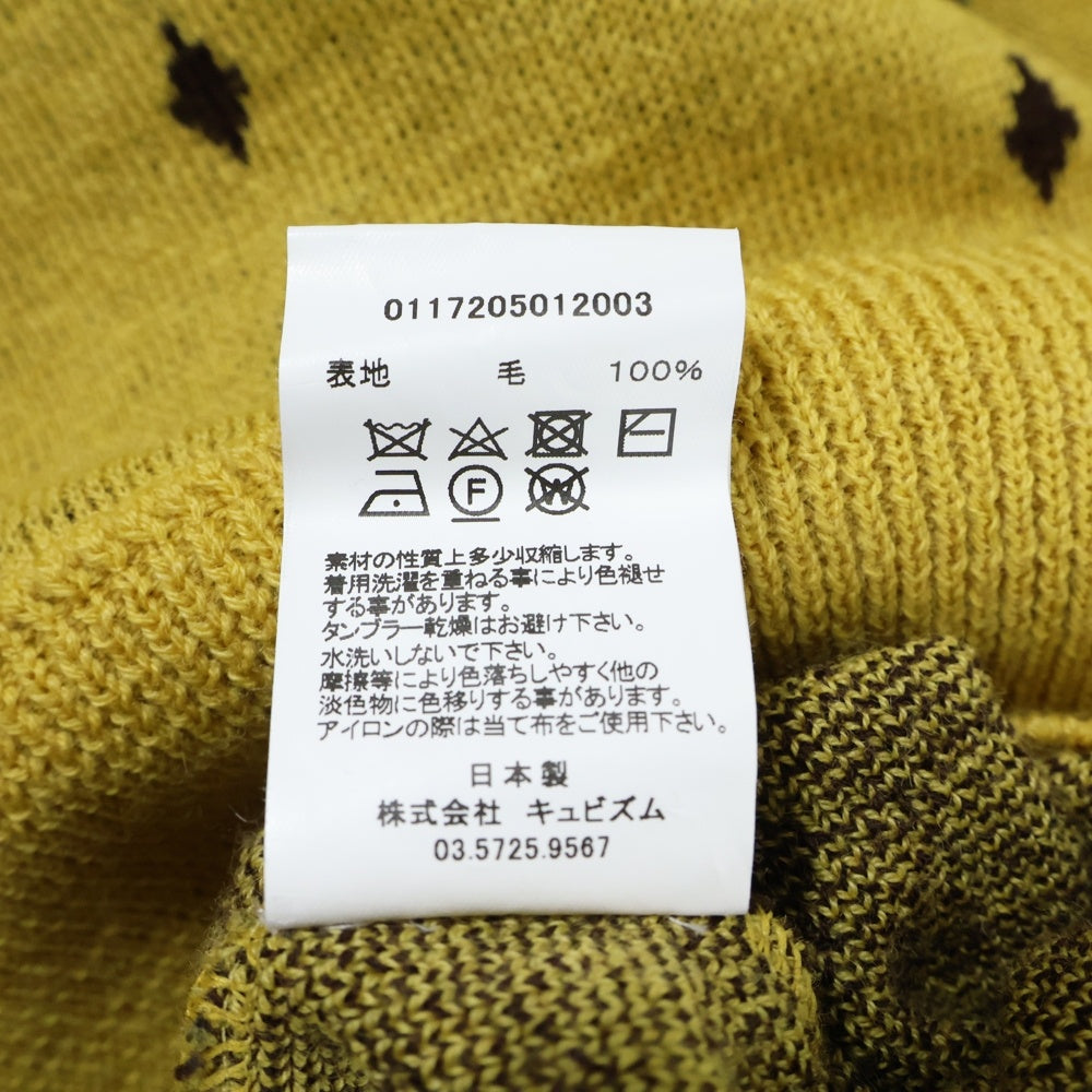 VISVIM(ヴィスヴィム) 17AW VNTG NATIVE JACQUARD KNIT 117205012003 ネイティブ ジャガード ニット セーター イエロー
