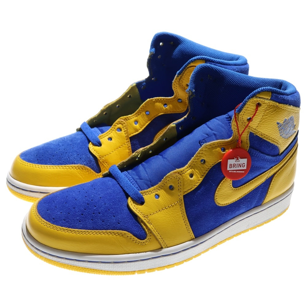 NIKE(ナイキ) 【観賞用 2013年製】AIR JORDAN 1 RETRO HIGH OG Laney 2013 555088-707 エアジョーダン 1 レトロ レイニー ハイカットスニーカー US10/28.0cm イエロー/ブルー