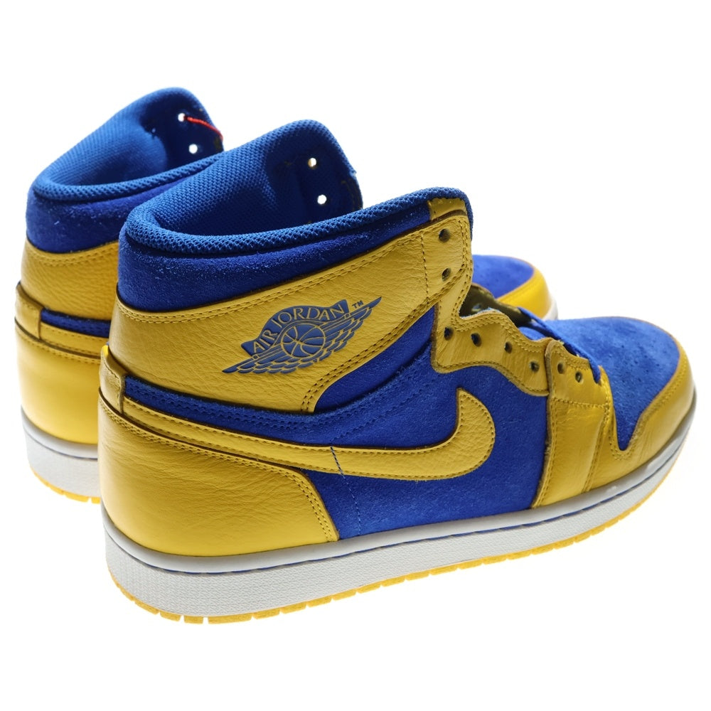 NIKE(ナイキ) 【観賞用 2013年製】AIR JORDAN 1 RETRO HIGH OG Laney 2013 555088-707 エアジョーダン 1 レトロ レイニー ハイカットスニーカー US10/28.0cm イエロー/ブルー