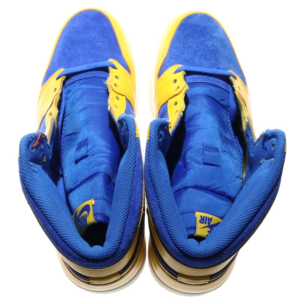 NIKE(ナイキ) 【観賞用 2013年製】AIR JORDAN 1 RETRO HIGH OG Laney 2013 555088-707 エアジョーダン 1 レトロ レイニー ハイカットスニーカー US10/28.0cm イエロー/ブルー
