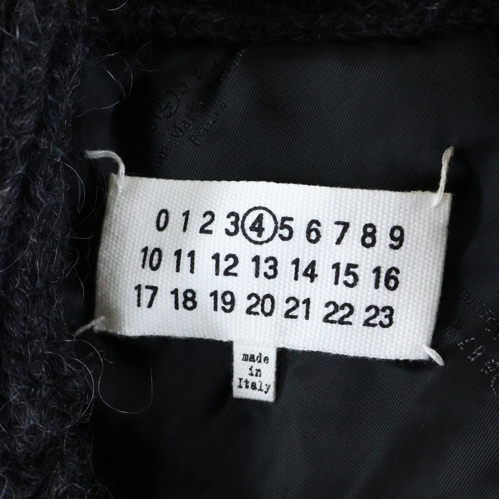 Martin Margiela 4(マルタンマルジェラ) 14AW ウール ロングニットコート ブラック S31AA0128 S15052