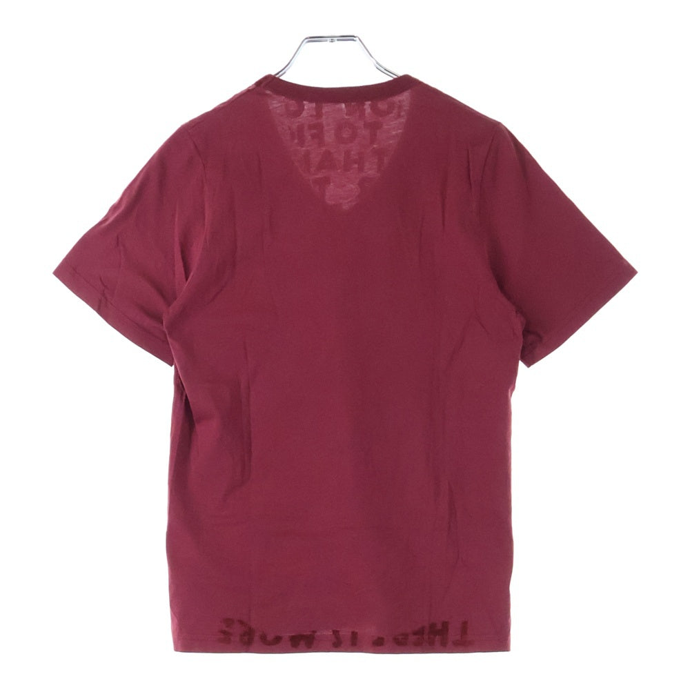 Maison Martin Margiela(メゾンマルタンマルジェラ) 15AW Vネック 半袖Tシャツ カットソー レッド レディース S30GJ0001 S20299