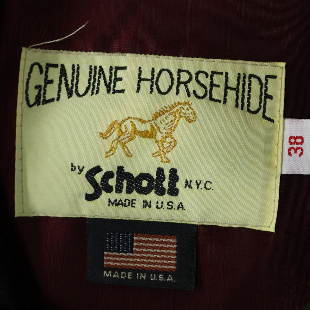 SCHOTT(ショット) 641XXH HORSEHIDE CAFE RACER 7417 ホースハイド シングルライダースジャケット ブラック