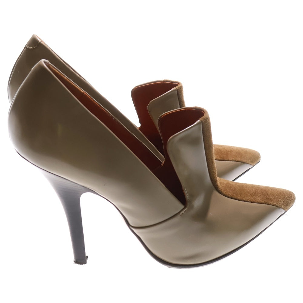 CELINE(セリーヌ) スエード切替 ピンヒール パンプス ブラウン レディース