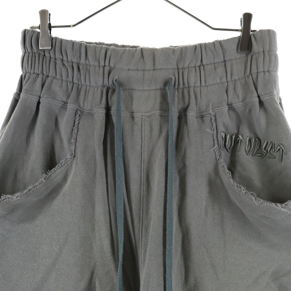 cvtvlist(カタリスト) フロントロゴ刺繍 スウェットハーフパンツ グレー 2301050401