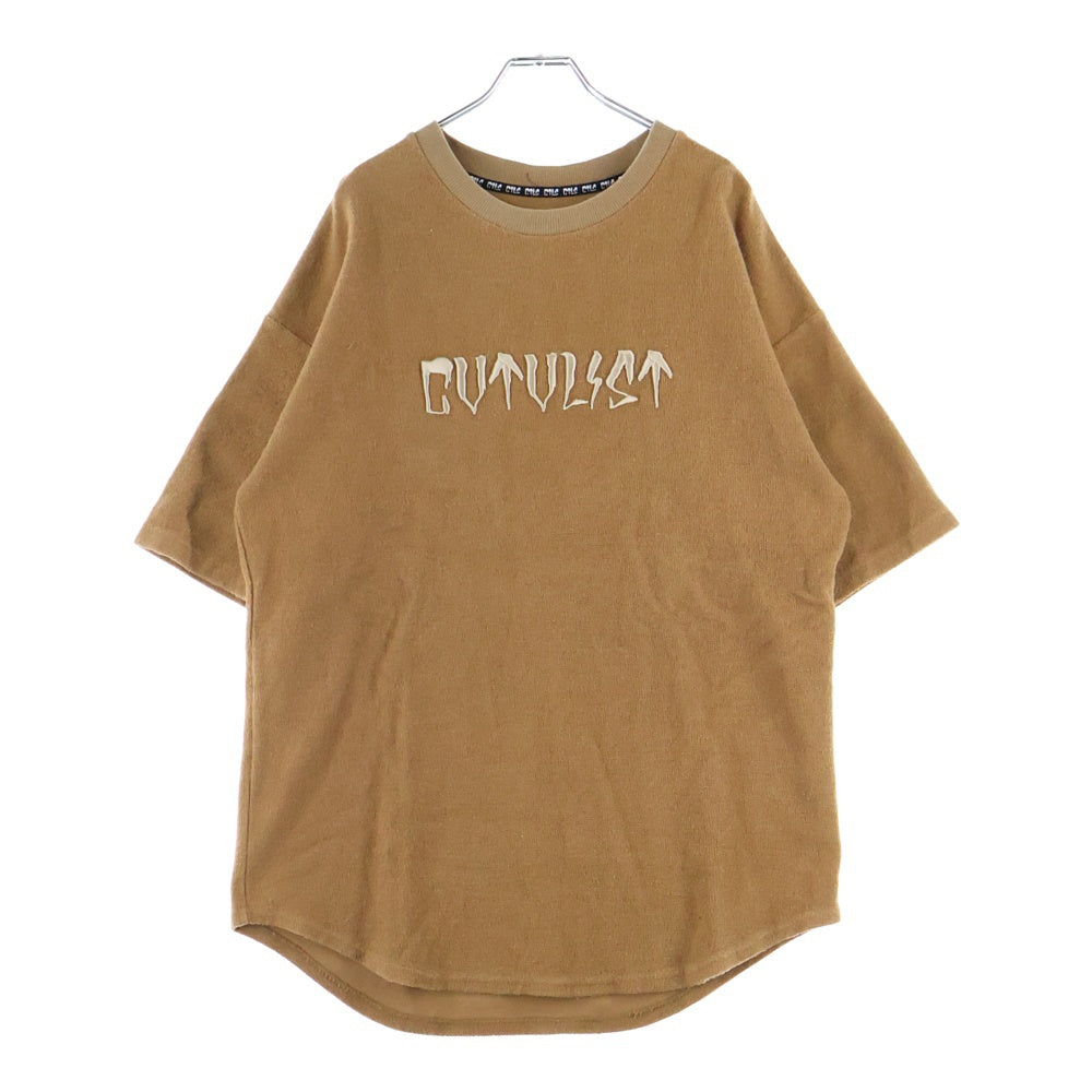cvtvlist(カタリスト) 24SS ロゴ刺繍 クルーネック 半袖Tシャツ カットソー ブラウン 2401050301
