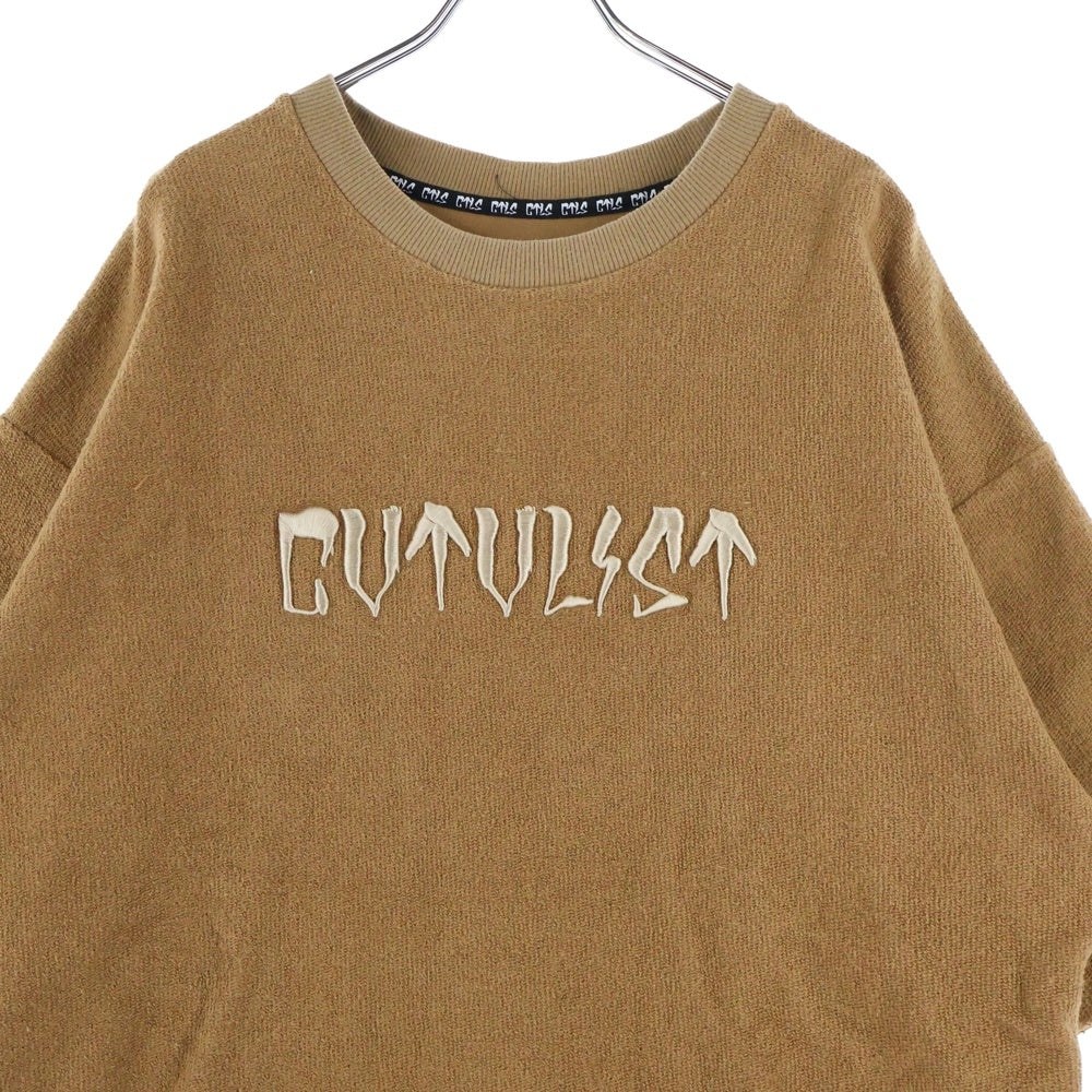 cvtvlist(カタリスト) 24SS ロゴ刺繍 クルーネック 半袖Tシャツ カットソー ブラウン 2401050301
