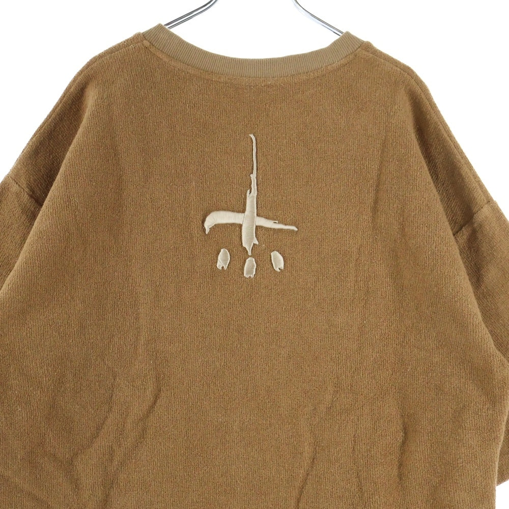 cvtvlist(カタリスト) 24SS ロゴ刺繍 クルーネック 半袖Tシャツ カットソー ブラウン 2401050301