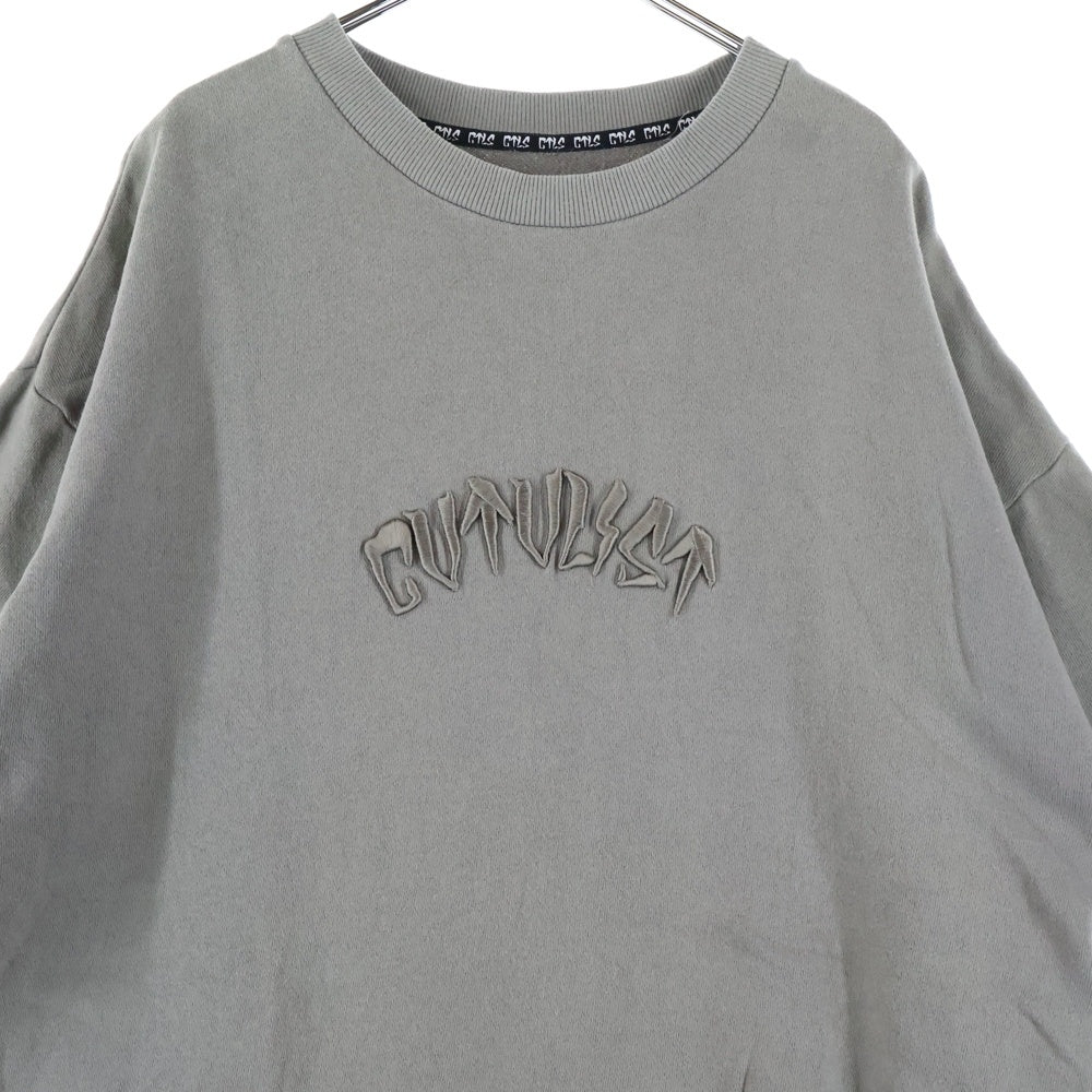 cvtvlist(カタリスト) フロントロゴ刺繍 半袖スウェットTシャツ カットソー グレー 2301050301