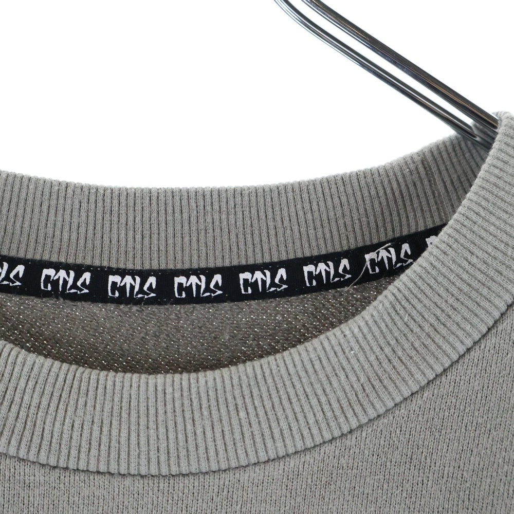 cvtvlist(カタリスト) フロントロゴ刺繍 半袖スウェットTシャツ カットソー グレー 2301050301