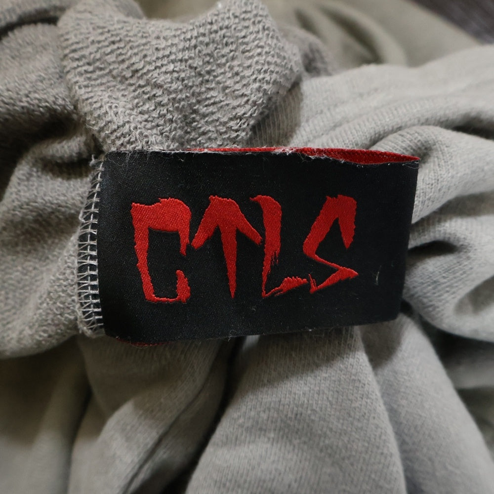 cvtvlist(カタリスト) フロントロゴ刺繍 半袖スウェットTシャツ カットソー グレー 2301050301