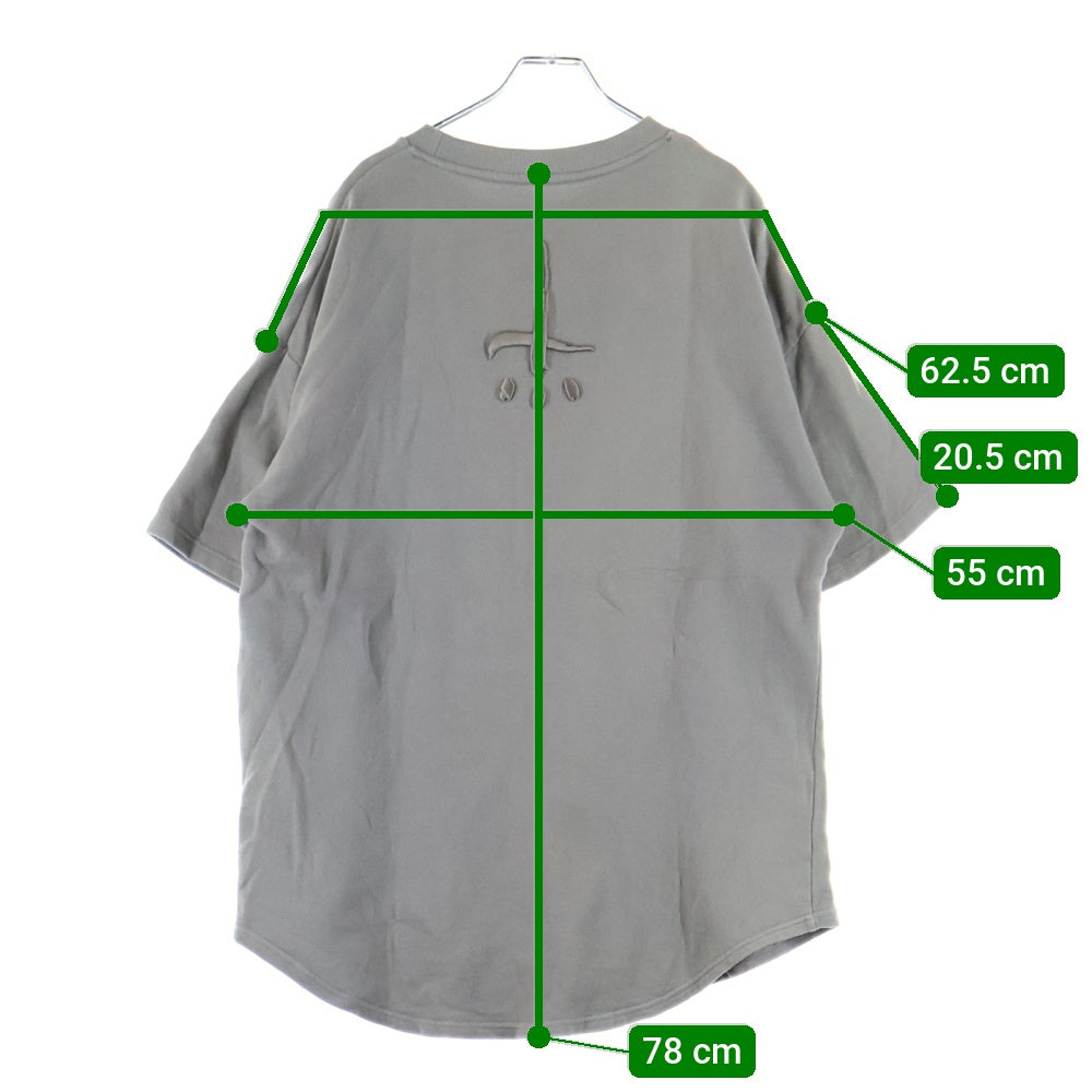 cvtvlist(カタリスト) フロントロゴ刺繍 半袖スウェットTシャツ カットソー グレー 2301050301