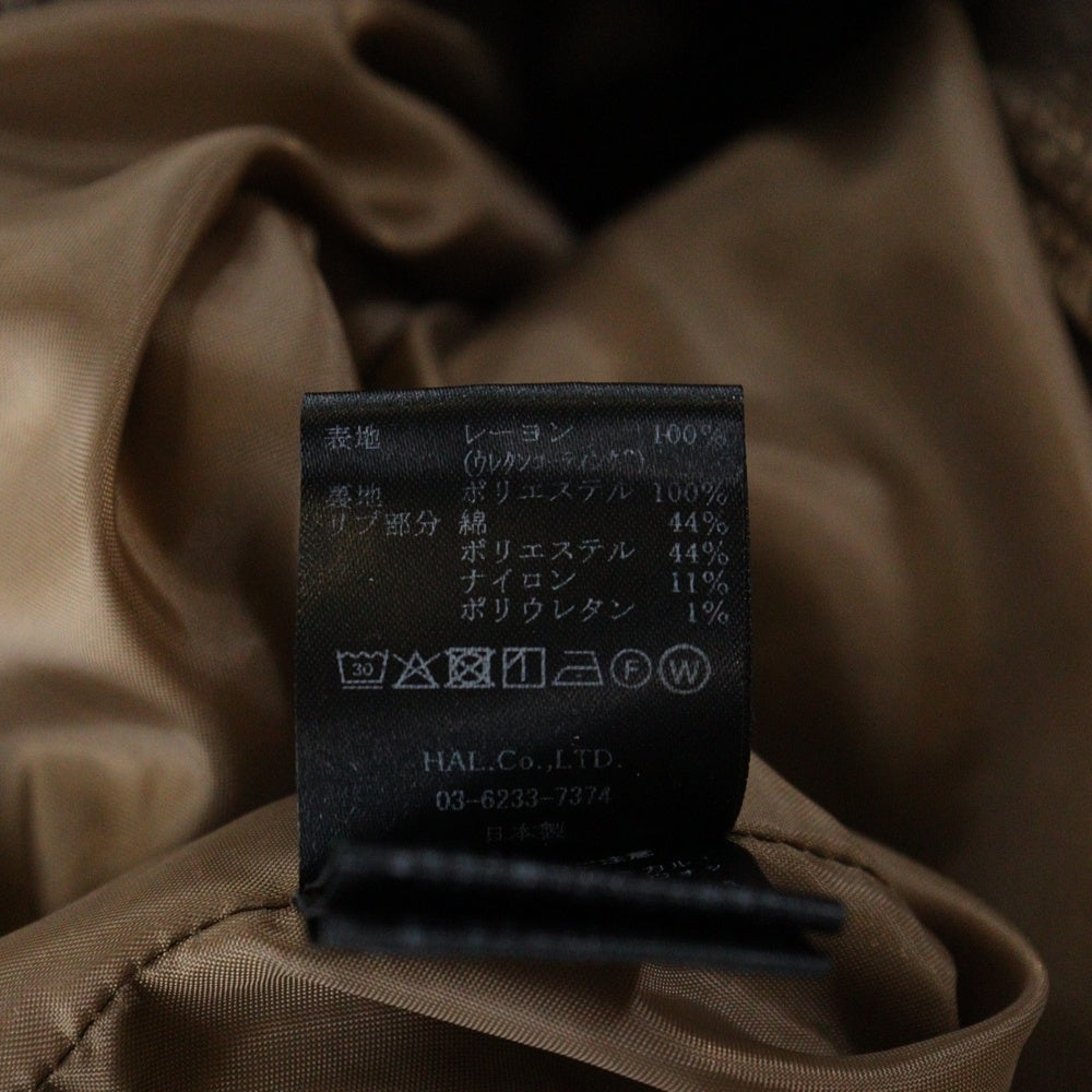 cvtvlist(カタリスト) 24SS フロント メタルロゴ レザー テックスパーカー ブラウン 2401100203