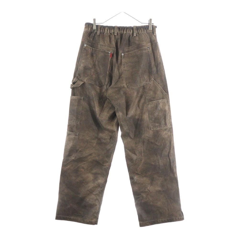 cvtvlist(カタリスト) 24SS ヴィンテージ加工 ペインター ダブルニー パンツ ブラウン 2401100403