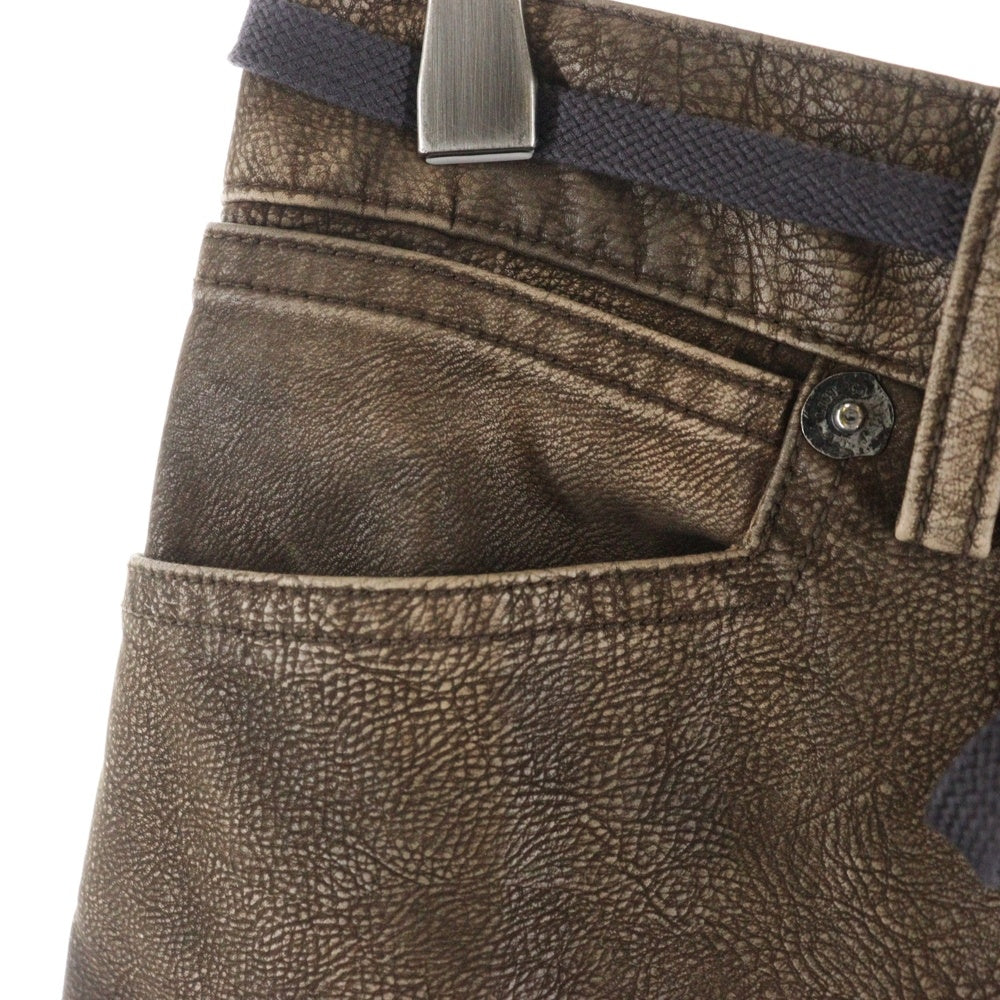 cvtvlist(カタリスト) 24SS ヴィンテージ加工 ペインター ダブルニー パンツ ブラウン 2401100403