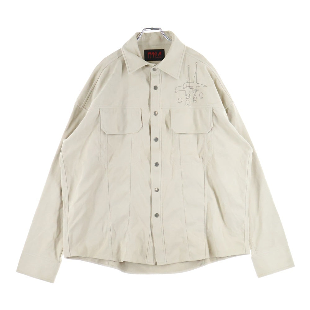 cvtvlist(カタリスト) 23AW ARTIFICIAL SUEDE SHIRT アーティフィカル フェイクスウェード 長袖シャツ ベージュ 2301010201